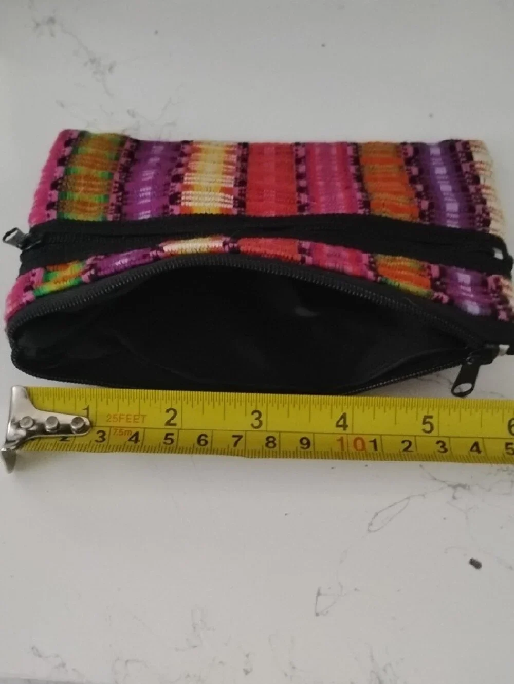 Handwoven Multicolor Small Zipper Pouch - Women Bags